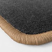 Antislip Autmatten Moto-MOLTICO Fußmatten Auto - Velours Autoteppiche Passend Für Suzuki Ignis Ab 2016-4-teiliges Set - Schwarze Automatten Mit Schwarzen Ziernähten Versterkte Pedaalzone