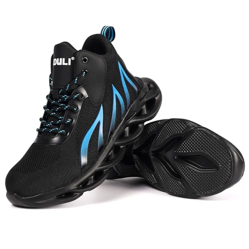 EQFPY Shoes Steel Toe Shoes for Men Women Slip On Lightweight Comfortable Safety Shoes Lounging Fashion Safety Shoes