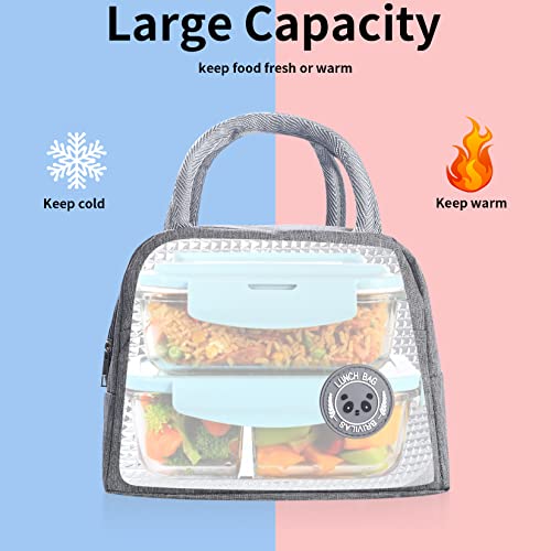 2 Pcs Lunch Bags, Insulated Lunch Bag, Reusable Cooler Lunch Tote Bag, Lunch Organizer Lunch Holder Lunch Box Bags With Pockets For Women/Men, Work, Picnic,Travel #TOP2