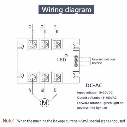 Module LCZF3DA Relais Statique triphasé commandé par signal 10-30V CC
