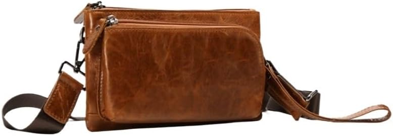 Leather Single Shoulder Bag Retro Men's Commuter Crossbody