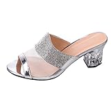 5 LILICAT✈✈ Zapatos de Cristal para Mujer Tacón Alto Crystal Plataforma Sandalias Boca de Pescado Peep Toe Aguja Correa Cruzada Zapatos de Boda Fiesta, Transparent 2019 Sandalias Bohemia Zapatos