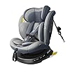 Reecle I-Size 360 Girevole Seggiolino Auto con ISOFIX, 40-150cm(Gruppo 0 + 1/2/3, 0-36 kg), ca. 0-12 anni (Grigio)