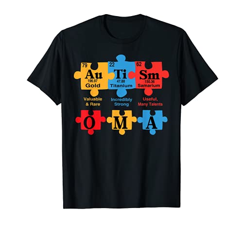 Autismo Oma Family Matching Autismo Conciencia Regalo Puzzle Camiseta
