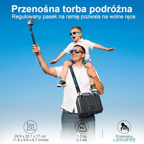 Lekufee Wodoodporny futerał dla DJI Osmo Action 6,DJI Osmo Action 5 Pro/4/3 i Akcesoriów (Tylko Etui)
