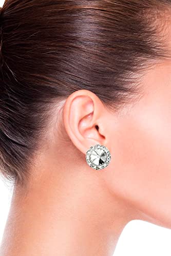 Glamour Goddess Rhinestone Rivoli Dance Clip-On Earrings3