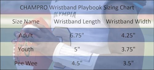 Champro Triple Card Wristband Playbook White, White Youth — view 3