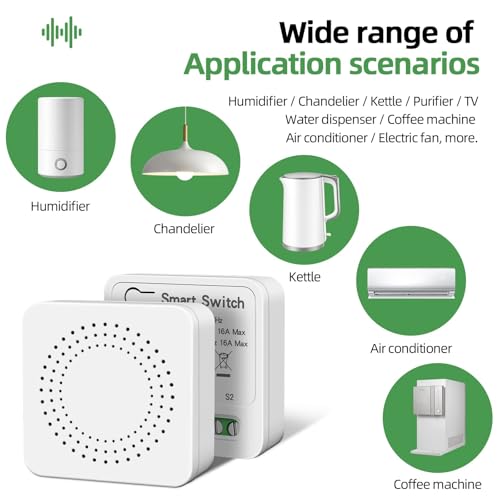 Image of Heavy Duty WiFi Smart Timer Switch 16A | Geyser Water Heater Control | Voice Alexa Google Home | Energy Saving Auto Schedule | cool smart home devices