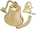 Solid Brass Wall Mounted Ship Hanging Bell for Home Decor Rustic Vintage, Home Decor Gifts, Reception, School, Outdoor, Indoor, Dinner & Chruch - 6 Inch by Hoary