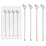 French Bulldog Coffee Beverage Stirrers, French Bulldog Frenchie Dog Gifts, Birthday Father's Day Christmas Gift for Men Women Dog Lovers, Cocktail Wine Drink Stir Swizzle Sticks 4 Pack