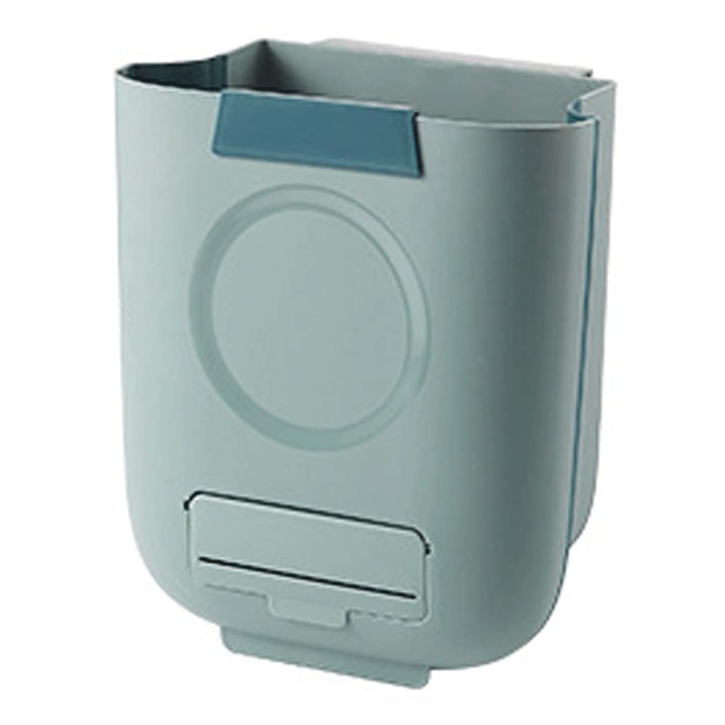 Folding Waste Bin Kitchen Cabinet Door Hanging Trash Can Wall Mounted Trashcan for Bathroom Toilet Garbage Storage