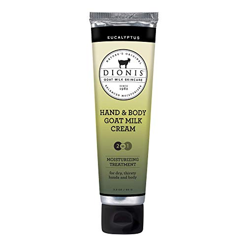 Dionis - Goat Milk Skincare Eucalyptus Scented Hand & Body Cream (3.3 oz) - Made in the USA - Cruelty-free and Paraben-free