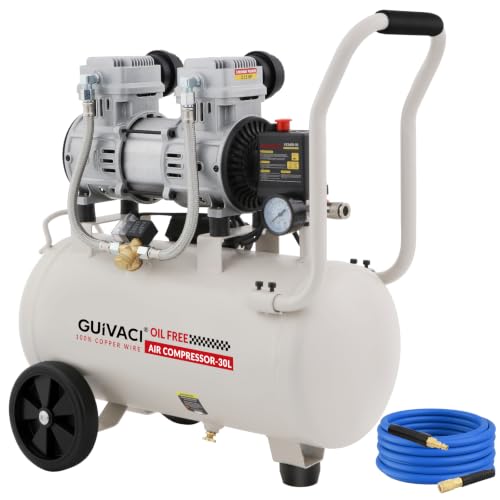 Compressore silenzioso senza olio, 30 l, 1600 W/2,15 CV, 8