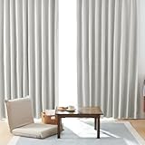 クモリ(Kumori) カーテン 遮光率100% 完全遮光カーテン 厚手 断熱 遮熱 保温 防寒 防音 遮音 形状記憶加工 プライバシー保護 遮像 節電効果 省エネ 洗濯可能 無地 寝室 リビング アジャスター フック付き(幅100cm×丈178cm・アイボリー・2枚入)