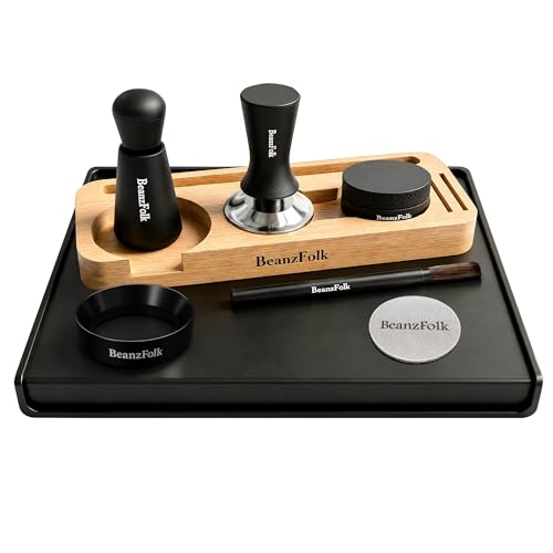 54mm Espresso Accessories Kit for Breville Barista Express, Bambino & Barista Pro, 8-Piece Set with Tamper, Distributor, WDT Tool, Dosing Ring, Tamping Station & Silicone Mat
