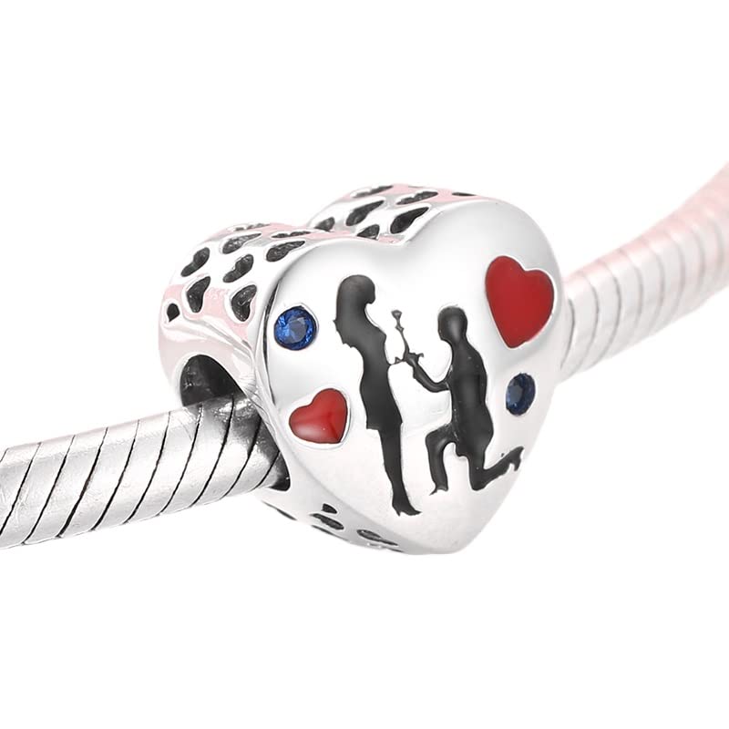 Charm Coppia Innamorati Cuore Amore in argento 925 - Les Folies per Pandora