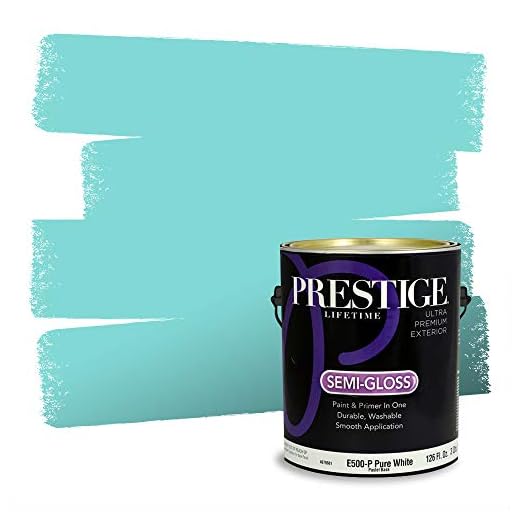 PRESTIGE Paints E500-D-MQ4-22 Exterior Paint and Primer in One, 1-Gallon, Semi-Gloss, Comparable Match of Behr Key