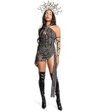 Tipsy Elves Black Medusa Bodysuit Costume Size Medium