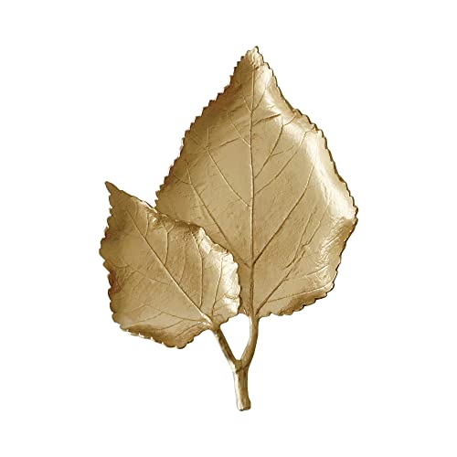 Pasiir Small Leaf Shaped Trinket Dish, Decorative Gold Jewelry Dish Tray, Ring Hodler Dish Jewelry Organizer