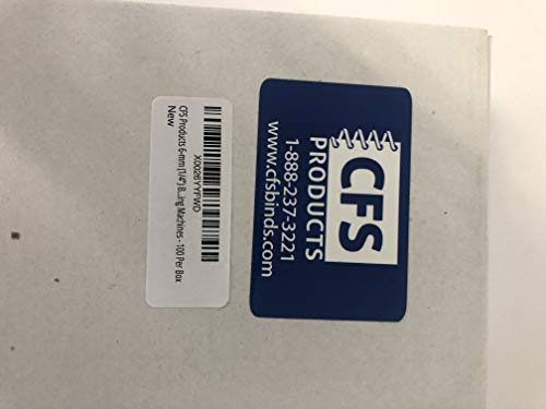 CFS Products 6-mm (1/4") Binding Coils - Coil06 - Pre-Sized to fit Letter Sized Paper - 4:1 Pitch (4 Holes per inch) - 12" Long - Compatible with GBC, Trubind, Fellows Binding Machines - 100 Per Box