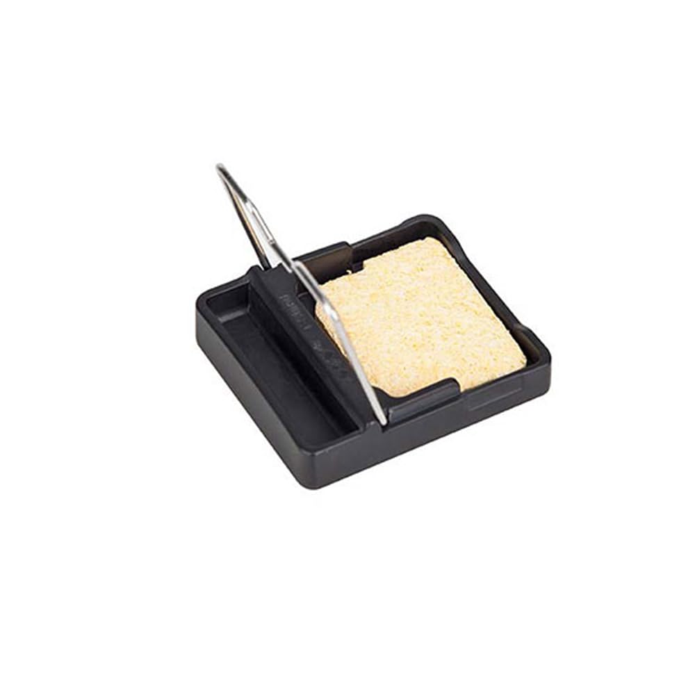 MINIWARE Lötkolbenständerhalter, für TS101/TS100 T-Ständer, Keramikmaterial, Für Lötspitze, mit Anti-Rutsch-Pad und Schwamm, Schwarz