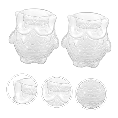 Animal Candle Holder 2Pcs Owl Candle Holder Para Mesa De Candle Holder Votive Candle Holders Pillar Candle Holder Candleholder Glass Owl Candleholder Candle Cup Ceramics #TOP1
