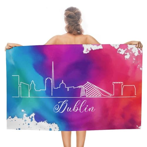 Ireland Dublin Beach Towel 31x51 Cotton Spa Bath Gift