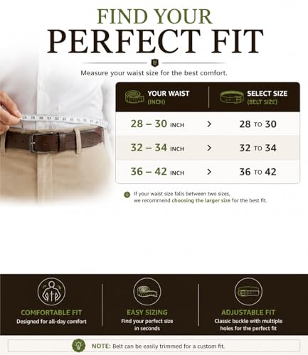 Image of Men's Genuine Leather Belt for Men | Black,Brown