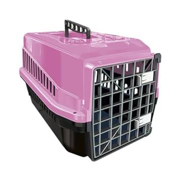 Caixa De Transporte Cachorro Cães E Gato Médio Porte Espaçosa N5 (Rosa)