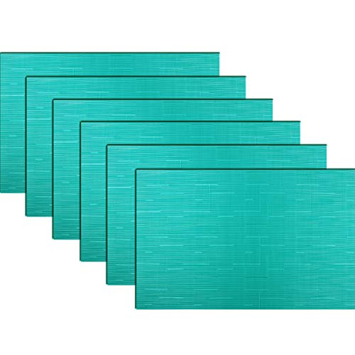 pigchcy Placemats,Washable Vinyl Woven Table Mats,Elegant Heat-Resistant Placemats for Dining Table Set of