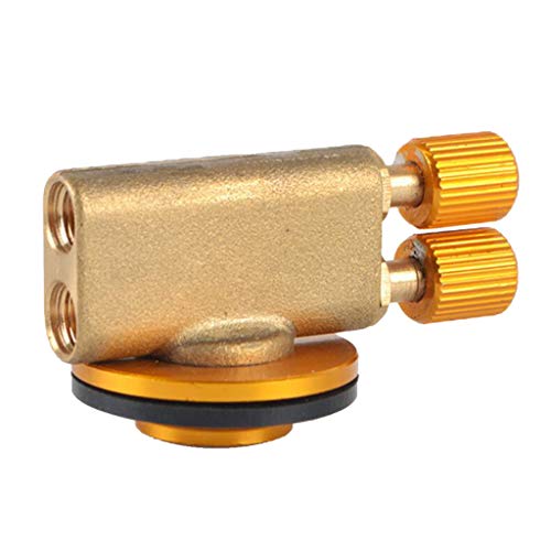 N/A/a Divisor de Propano, Adaptador de Divisor en Y de Tanque de Propano, Conector en T de Adaptador de Gas de 2 Vías para Cilindro de Tanque de Propano, Mo