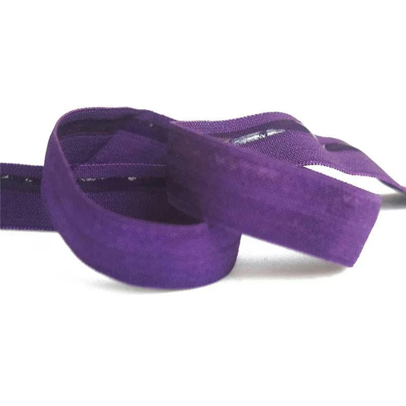 50 bandas elásticas de licra de satén con estampado de silicona de 15 mm y 5/8" para doblar, para el pelo, pelucas, vestidos, costura, adornos, Sherry, 50 yardas