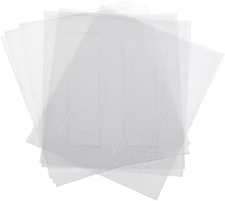 Displays2go 8" x 2" Film Sheets for EDSIGN82, 3 Transparent, 3 Frosted, 2 Signs Per Sheet - Clear (DSIGN82RP)