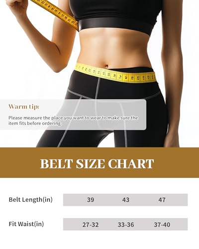 Womens Waist Belt with Gold Buckle, Fashion Belt for Jeans Dress Pants4