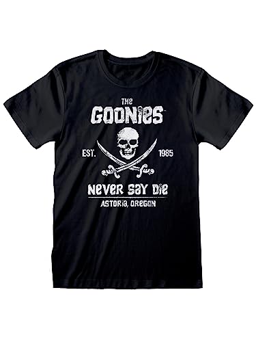 Official The Goonies Never Say Die Unisex Black T-Shirt, XX-Large