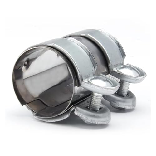 Conector de tubo de escape de 76mm con abrazadera duradera para coche 4