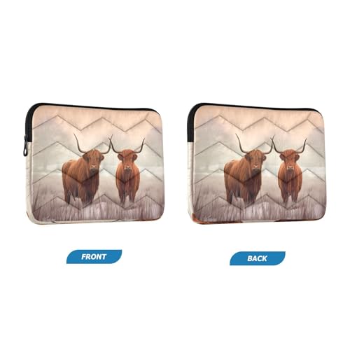Funda para portátil Rural Highland Cows 13-14 pulgadas impermeable miniatura 2