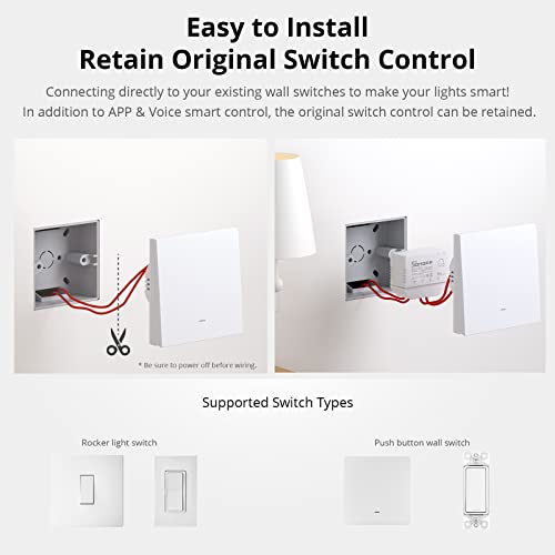 Switches SONOFF ZBMINI-L ZigBee Mini Smart Switch, 2 Way Light Switch, Compatible with Alexa, SmartThings Hub, Philips Hue, Google Home and SONOFF ZBBridge, ZigBee 3.0 Hub Required, No Neutral Wire Required SmartThings Compatible Switches SONOFF ZBMINI-L ZigBee Mini Smart Switch, 2 Way Light Switch, Compatible with Alexa, SmartThings Hub, Philips Hue, Google Home and SONOFF ZBBridge, ZigBee 3.0 Hub Required, No Neutral Wire Required SmartThings Compatible