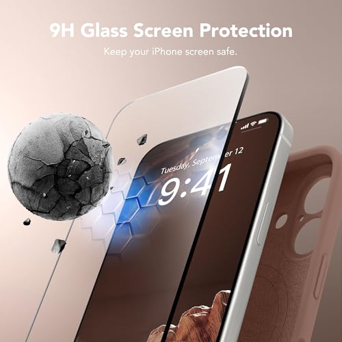 Image of Magnetic for iPhone 16 Case, Compatible with MagSafe, [Screen Protector + Full Camera Protection], Silicone Shockproof Anti-Scratch Protective Phone Case for iPhone 16 6.1 inch, Brown