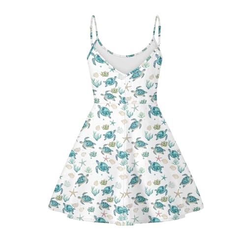 Image of Biyejit Women Casual Loose Dress Strap Long Summer Beach Swing Dress