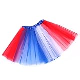 Kids Tutu Tulle Tutu Skirt 4th of July Red White Blue Layered Tutu Skirt Fashion Tutus Costume for Girls