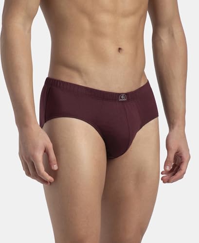 Image of Jockey 8035 Men Super Combed Cotton Solid Brief with Ultrasoft Concealed Waistband