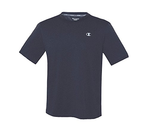 Champion Men's Double Dry Tee, Black Heather, Medium