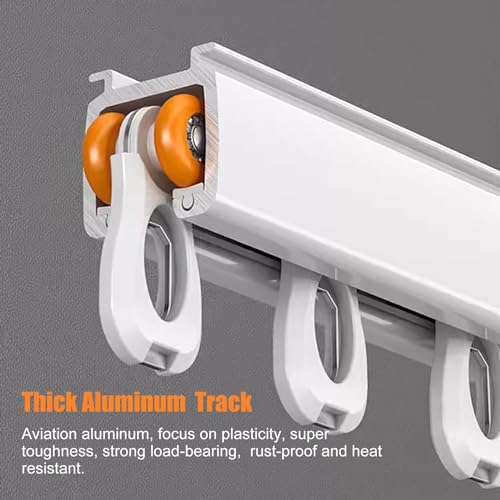 Rieles de metal para montaje en pared o techo con accesorios incluidos 5