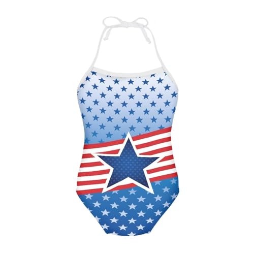 Image of One Piece Swimsuit for Girls Beach Bathing Suit Halter Straps Sports Swimwear for 1-10 Year Toddler Kids