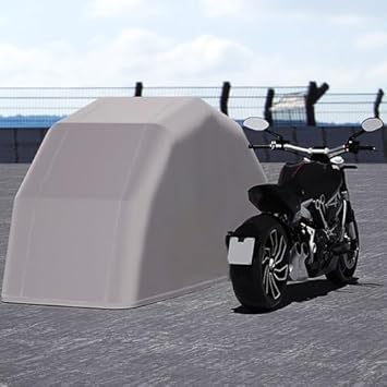 Foldable Retractable Motorcycle Carport Awning - Durable Stainless Steel Semi-Automatic Shelter, Mobile Garage for Bikes & Cars, Weather-Resistant 11.5x6.23x6.23FT - Grey