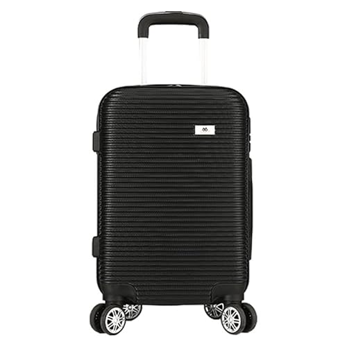 Kit Mala de Viagem 2 Peças Bordo e M - C/ 4 Rodinhas 360º Preta
