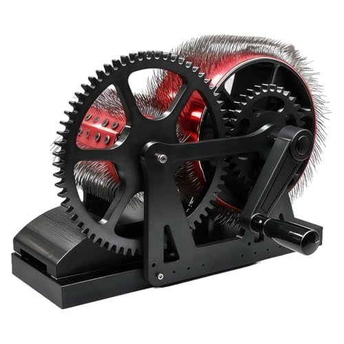 Wool Drum Carder Fiber Blending Machine Manual Wool Combing Wheel for DIY Fiber Prep Easy Color Blending & Carding Spinning Wheel for Wool