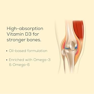 TrueBasics Vitamin D3 600 IU, for Healthy Bones, Strong Muscles, Boosts Immunity & Calcium Absorption, 50 Vitamin D Capsules