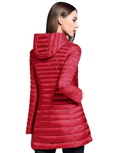 ELEZAY Women's Packable Down Jacket Ultra Light Mid Length Puffer Coats Quilted2